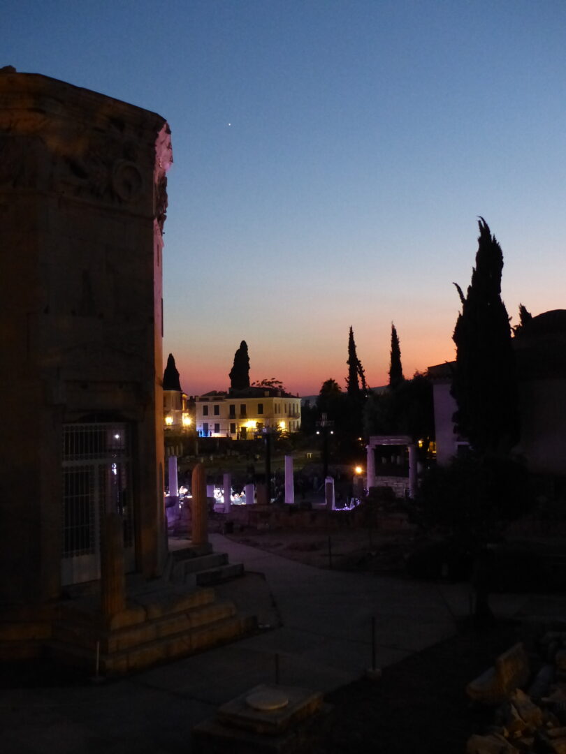 tower of the winds sunset